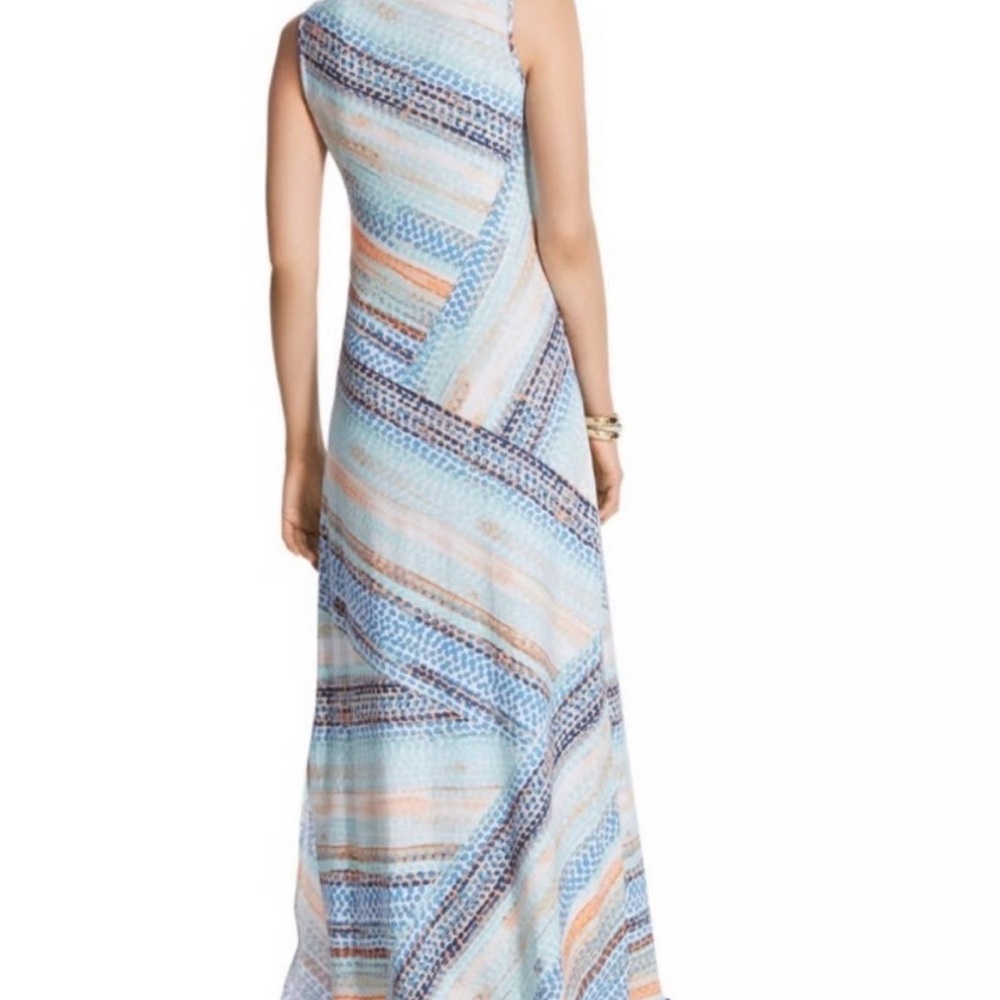 Chico’s‎ Blue Pebble Stone Print Maxi Dress